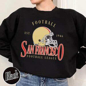 San Francisco Football Vintage Style Crewneck Sweatshirt For Fan 91